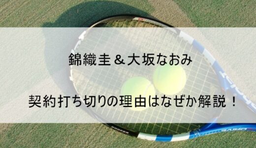 【錦織圭＆大坂なおみ】日清食品との契約打ち切り理由！なぜ解除になったのか