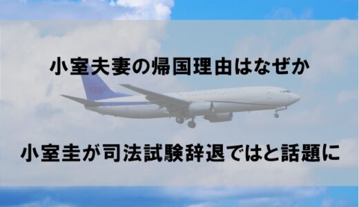 小室圭と小室眞子さまの帰国理由はなぜか【2022】｜司法試験3回目を放棄したと話題に