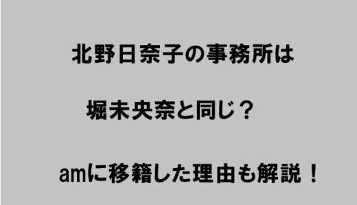 北野日奈子の所属事務所am(アム)は堀未央奈と同じ？移籍理由はなぜかも解説