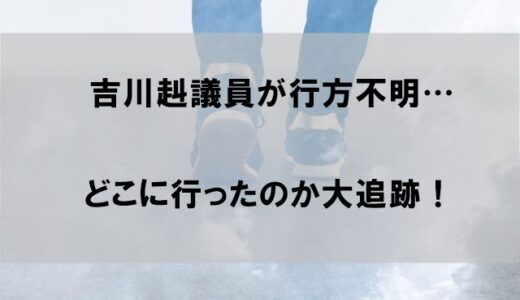 吉川赳(たける)議員はどこにいる？行方不明で「辞任しろ」の声も