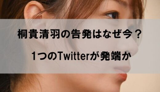 桐貴清羽が今更告発した理由はなぜか？【1つのツイッターが原因か】