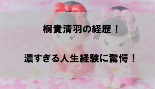 桐貴清羽(舞妓)の経歴Wiki｜わかりやすく時系列まとめ！