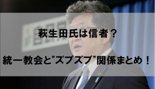 萩生田光一政調会長は信者？統一教会との