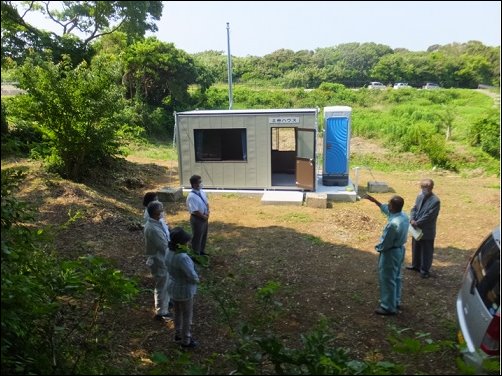 壱岐の日韓トンネル進捗状況(事務所建設)