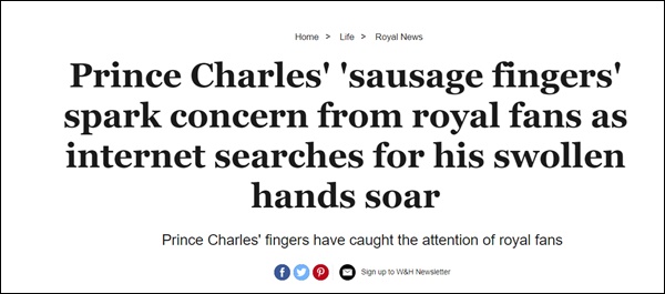 チャールズ新国王の体調を心配するイギリスメディアの記事もある