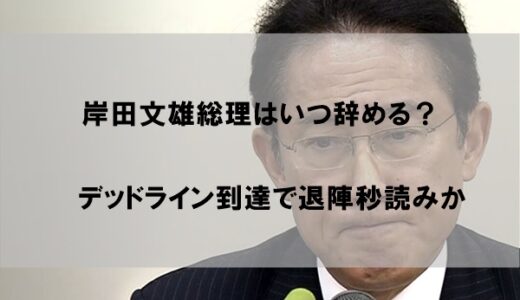 岸田文雄総理はいつ辞める？退陣デッドライン到達のデータも