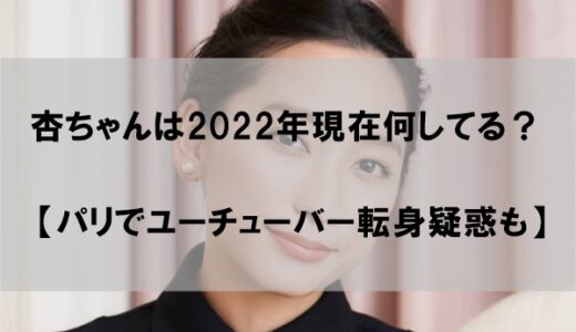 杏ちゃんは今現在どうしてる｜フランス移住後は仕事してるのか【2022】