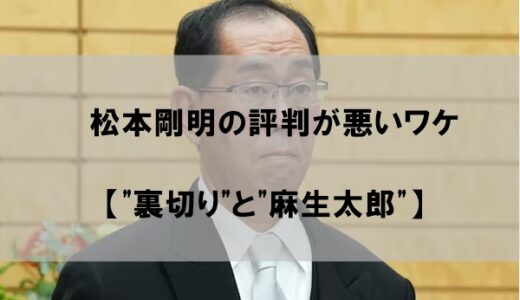 松本剛明の評判/評価が悪いワケ【
