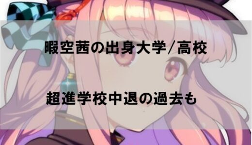 暇空茜の学歴｜出身大学/高校はどこか【偏差値高すぎも中退の過去】