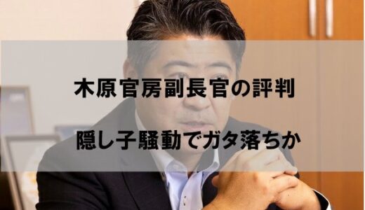 木原誠二の評判/評価がガタ落ちになったワケ【隠し子騒動】