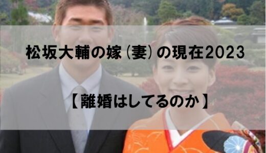 松坂大輔の嫁(妻)は現在何してるのか2023【離婚してるのか検証】