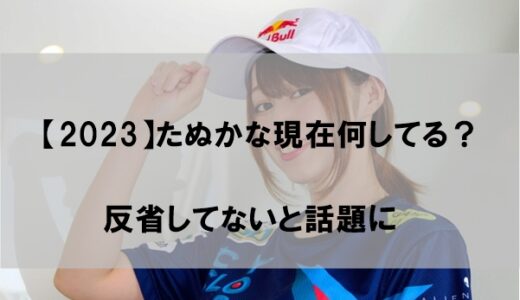 【2023】たぬかな現在何してる？反省してないと話題に