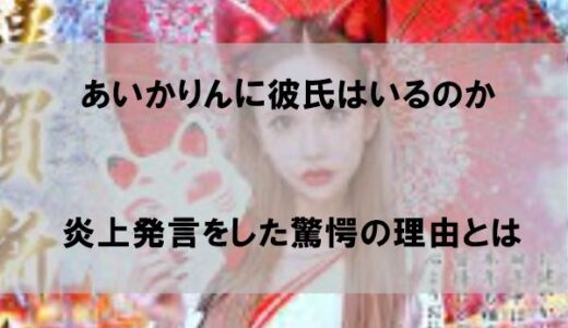 あいかりんに彼氏はいるのか｜炎上発言をした驚愕の理由とは