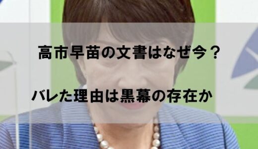 高市早苗の内部文書はなぜ今？バレた理由は黒幕の存在か